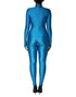 Dolce & Gabbana Blue Nylon Turtleneck Bodycon Jumpsuit Dress